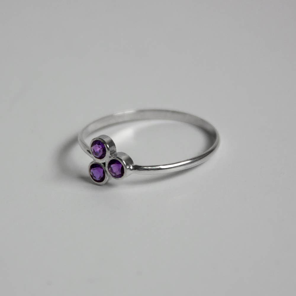 Sheik Ring: Amethyst Cluster Ring | 925 Sterling Silver Jewelry