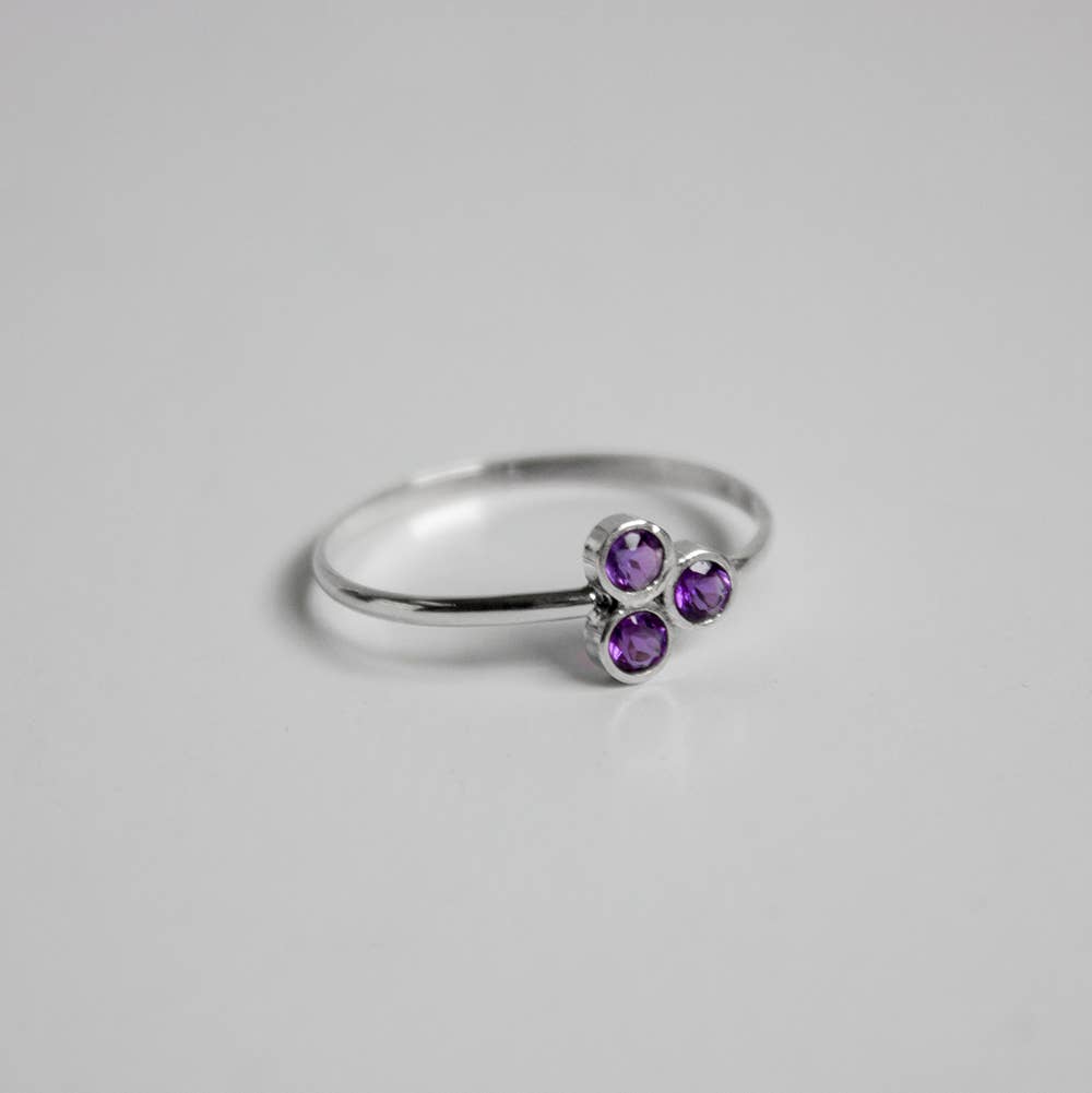 Sheik Ring: Amethyst Cluster Ring | 925 Sterling Silver Jewelry