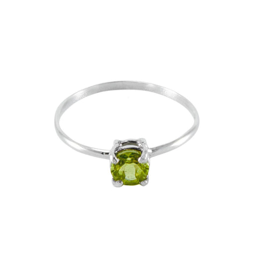 Kokiri Ring: Peridot Solitaire Ring | 925 Sterling Silver Jewelry