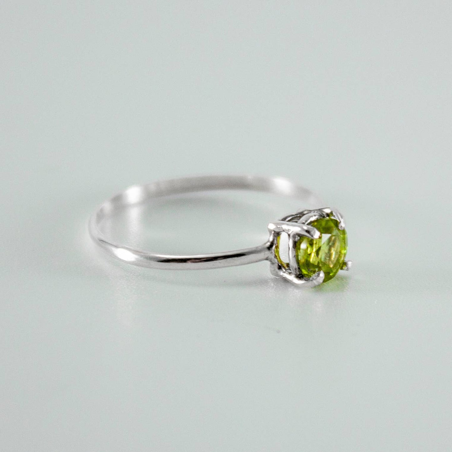 Kokiri Ring: Peridot Solitaire Ring | 925 Sterling Silver Jewelry