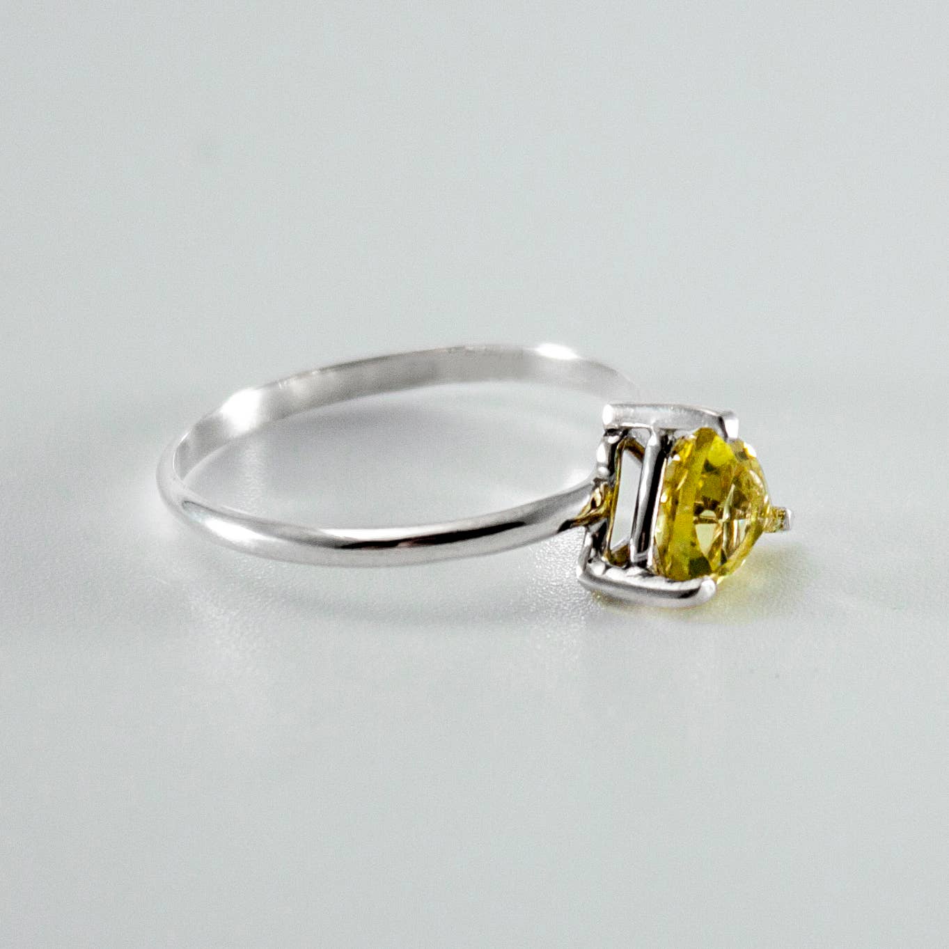 Saria Ring: Lemon Topaz Solitaire | 925 Sterling Silver Jewelry