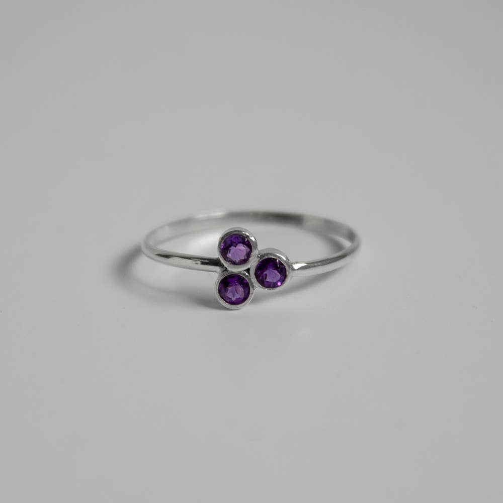 Sheik Ring: Amethyst Cluster Ring | 925 Sterling Silver Jewelry