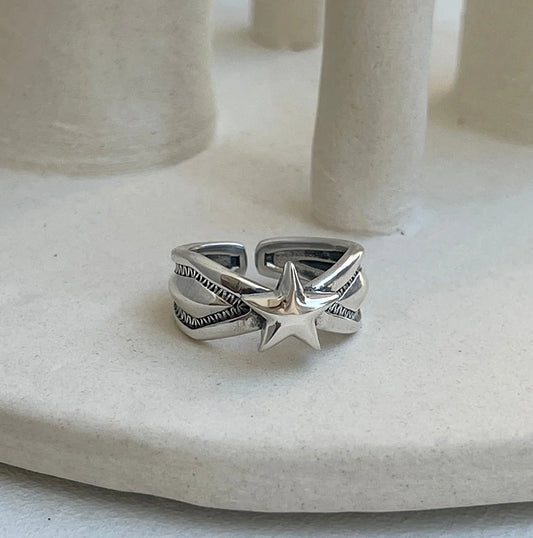 Chunky Star Ring | 925 Sterling Silver Jewelry