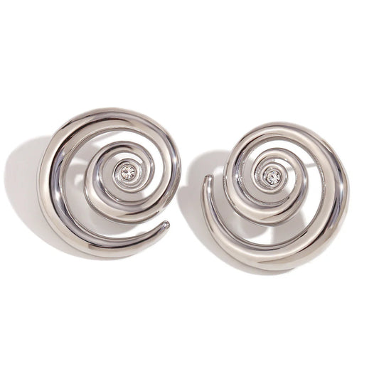 Zircon Vortex Earrings | Stainless Steel Jewelry