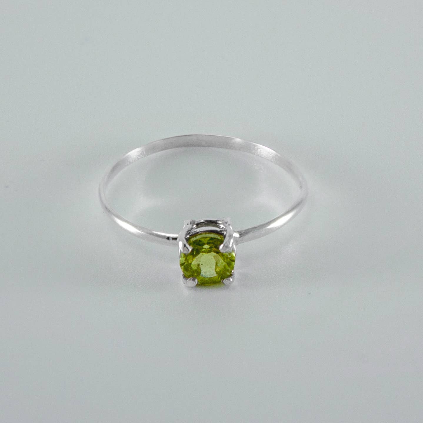 Kokiri Ring: Peridot Solitaire Ring | 925 Sterling Silver Jewelry