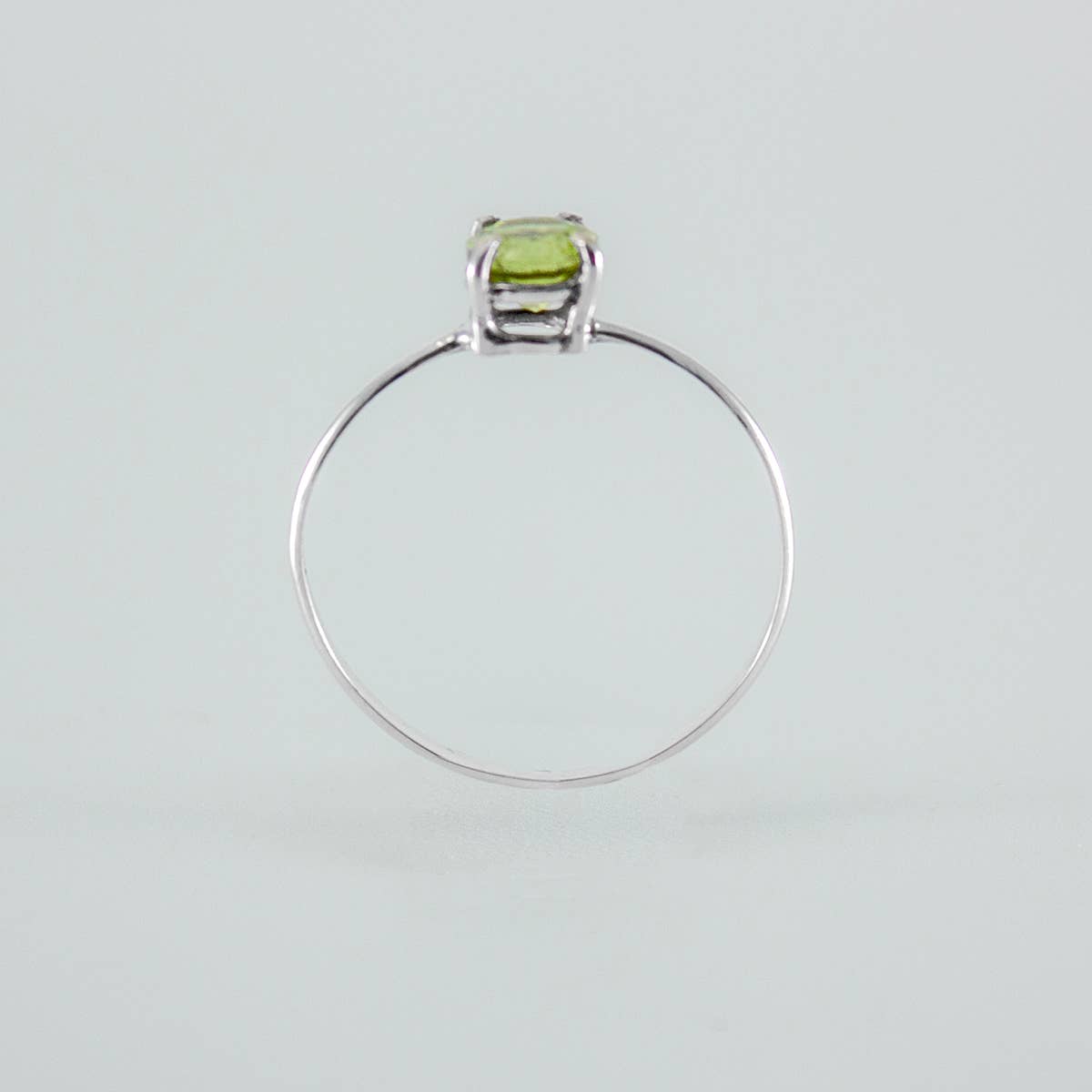 Kokiri Ring: Peridot Solitaire Ring | 925 Sterling Silver Jewelry