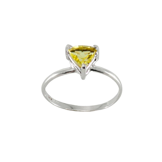 Saria Ring: Lemon Topaz Solitaire | 925 Sterling Silver Jewelry